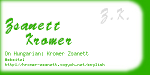 zsanett kromer business card